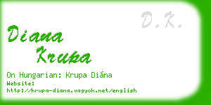 diana krupa business card